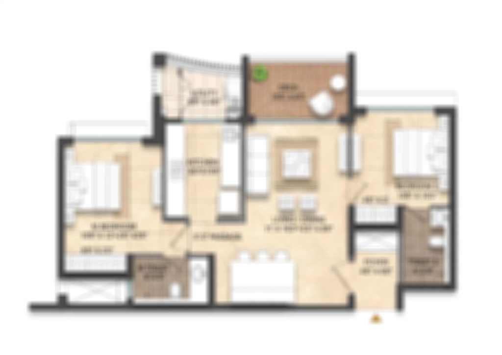 Rustomjee Vista Bay Sewri Project 2 Bhk Floor Plan